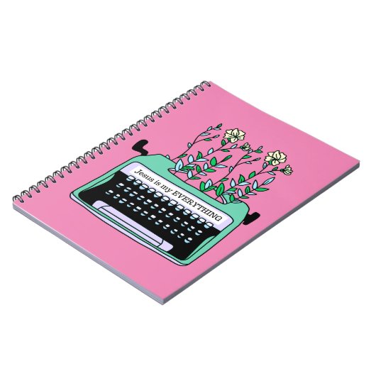 イエスは私の全てである、ミントのヴィンテージタイプライター ノートブック (左側)