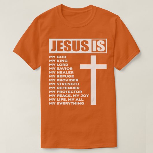 イエスは私の全ての全てである Tシャツ (デザイン正面)