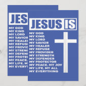 イエスは私の全て 私のすべて 私の神 主 救世主 招待状 (正面/裏面)