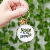 イエスは私の力の金ゴールド キーホルダー (手)