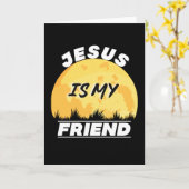 イエスは私の友人の聖書の詩引用文 カード (黄色い花)