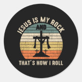 イエスは私の岩イエスの恋人はキリスト教の信仰を越える ラウンドシール (正面)