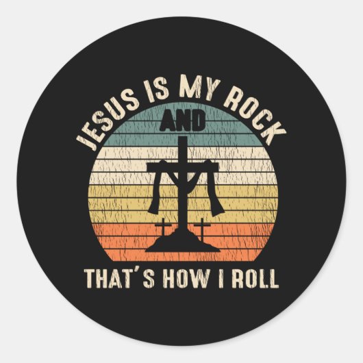 イエスは私の岩イエスの恋人はキリスト教の信仰を越える ラウンドシール (正面)