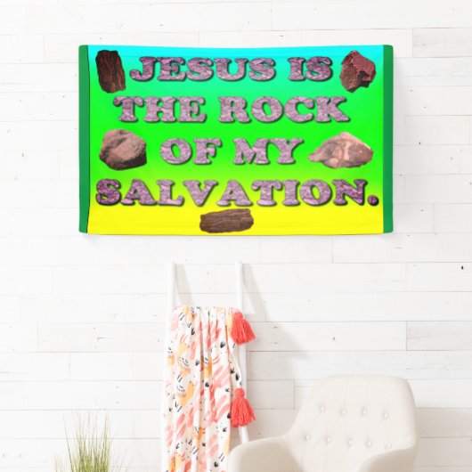 イエスは私の救いの岩である。 横断幕 (インサイチュ)