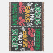 イエスは私の救い主であって私の宗教ではない スローブランケット (正面縦)