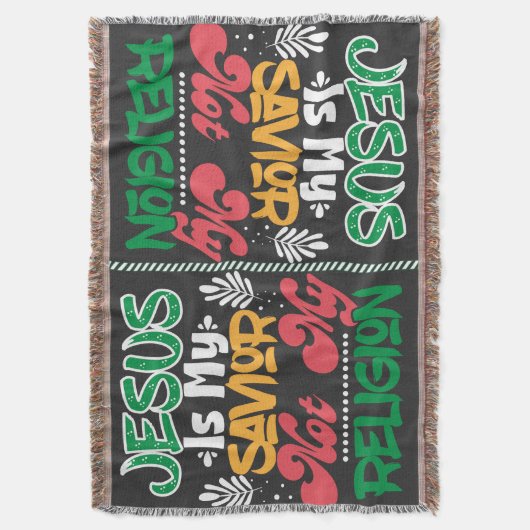 イエスは私の救い主であって私の宗教ではない スローブランケット (正面縦)