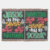 イエスは私の救い主であって私の宗教ではない スローブランケット (正面)