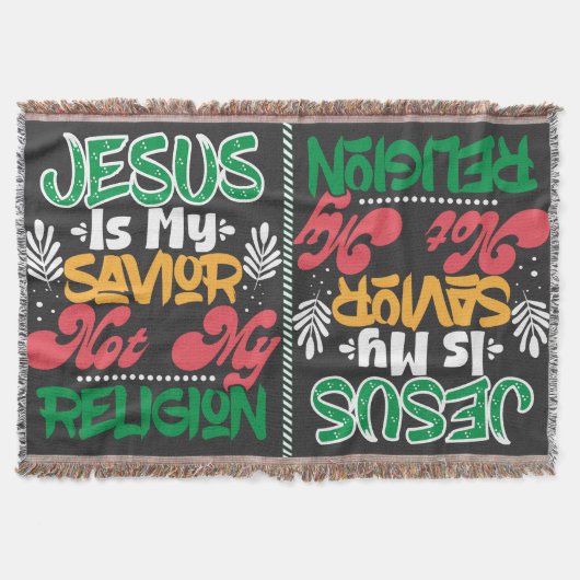 イエスは私の救い主であって私の宗教ではない スローブランケット (正面)