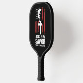 イエスは私の救い主であり、トランプは私のトランプUSA大統領である ピックルボールラケット (左)