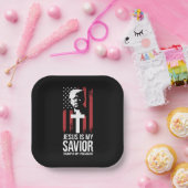 イエスは私の救い主であり、トランプは私のトランプUSA大統領である ペーパープレート (パーティー)