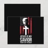 イエスは私の救い主であり、トランプは私のトランプUSA大統領である ポストカード (正面/裏面)