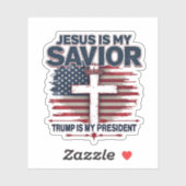 イエスは私の救い主であり、トランプは私の大統領であおもしろいる シール (シート)