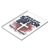 イエスは私の救い主であり、トランプは私の大統領であおもしろいる ノートブック (左側)