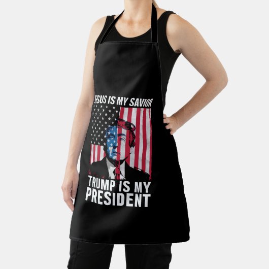 イエスは私の救い主であり、トランプは私の大統領である2024 エプロン (インサイチュ)