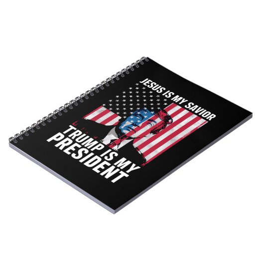 イエスは私の救い主であり、トランプは私の大統領である2024 ノートブック (左側)