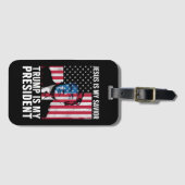 イエスは私の救い主であり、トランプは私の大統領である2024 ラゲッジタグ (正面横)