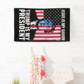 イエスは私の救い主であり、トランプは私の大統領である2024 横断幕 (インサイチュ)