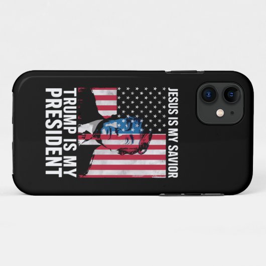 イエスは私の救い主であり、トランプは私の大統領である2024 Case-Mate iPhoneケース (裏面(横))