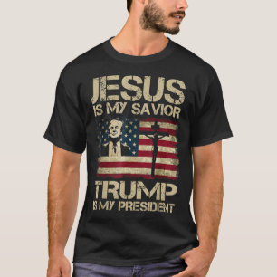 イエスは私の救い主であり、トランプは私の大統領である Tシャツ