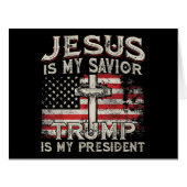 イエスは私の救い主であり、トランプは私の大統領アメリカ人である (正面横)