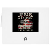 イエスは私の救い主であり、トランプは私の大統領アメリカ人である (裏面横)