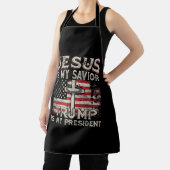 イエスは私の救い主であり、トランプは私の大統領アメリカ人である エプロン (インサイチュ)