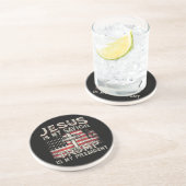 イエスは私の救い主であり、トランプは私の大統領アメリカ人である コースター (側面)