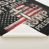 イエスは私の救い主であり、トランプは私の大統領アメリカ人である シェルパブランケット (3/4)