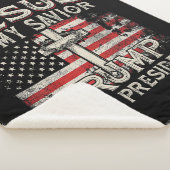 イエスは私の救い主であり、トランプは私の大統領アメリカ人である シェルパブランケット (3/4)