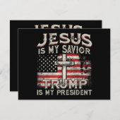 イエスは私の救い主であり、トランプは私の大統領アメリカ人である シーズンカード (正面/裏面)