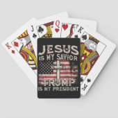 イエスは私の救い主であり、トランプは私の大統領アメリカ人である トランプ (裏面)