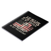 イエスは私の救い主であり、トランプは私の大統領アメリカ人である ノートブック (左側)