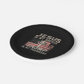 イエスは私の救い主であり、トランプは私の大統領アメリカ人である ペーパープレート (アングル)