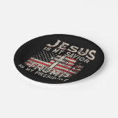 イエスは私の救い主であり、トランプは私の大統領アメリカ人である ペーパープレート (アングル)