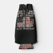 イエスは私の救い主であり、トランプは私の大統領アメリカ人である ボトルクーラー (裏面)