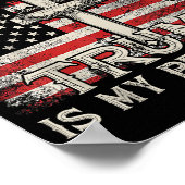 イエスは私の救い主であり、トランプは私の大統領アメリカ人である ポスター (角)