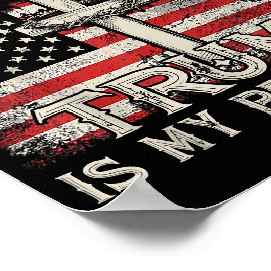 イエスは私の救い主であり、トランプは私の大統領アメリカ人である ポスター (角)