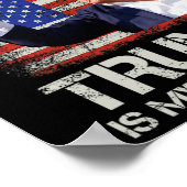 イエスは私の救い主であり、トランプは私の大統領アメリカ人である ポスター (角)