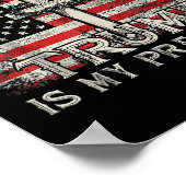 イエスは私の救い主であり、トランプは私の大統領アメリカ人である ポスター (角)