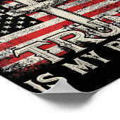 イエスは私の救い主であり、トランプは私の大統領アメリカ人である ポスター (角)