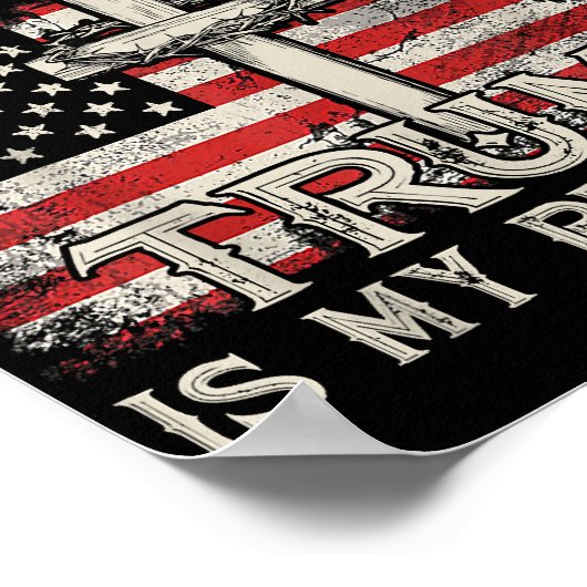 イエスは私の救い主であり、トランプは私の大統領アメリカ人である ポスター (角)