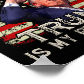 イエスは私の救い主であり、トランプは私の大統領アメリカ人である ポスター (角)