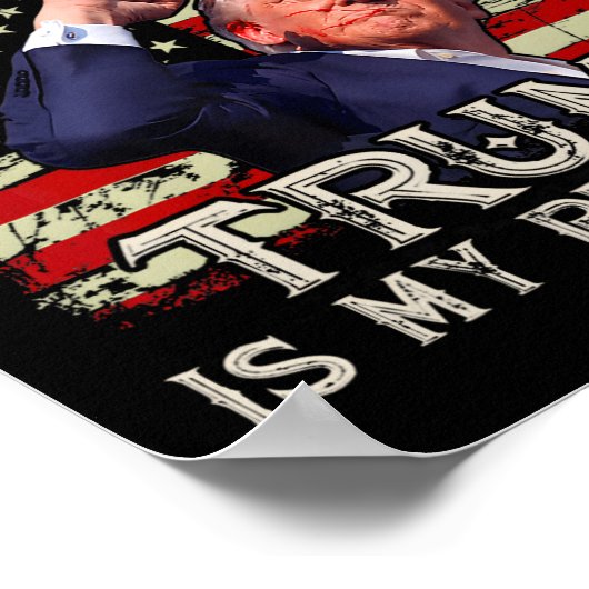 イエスは私の救い主であり、トランプは私の大統領アメリカ人である ポスター (角)