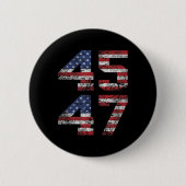 イエスは私の救い主であり、トランプは私の大統領アメリカ人である 缶バッジ (正面)