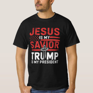 イエスは私の救い主であり、トランプは私の大統領プライドである Tシャツ