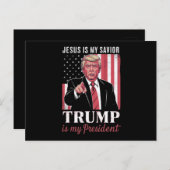 イエスは私の救い主であり、トランプは私の大統領選挙である ポストカード (正面/裏面)