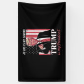 イエスは私の救い主であり、トランプは私の大統領選挙である 横断幕 (縦)