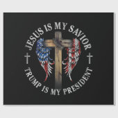 イエスは私の救い主であり、トランプは私の大統領2024 USA ラッピングペーパー (フラット)