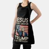 イエスは私の救い主であり、トランプは私の大統領47アメリカ エプロン (インサイチュ)