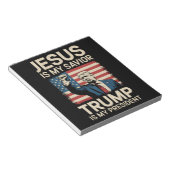 イエスは私の救い主であり、トランプは私の大統領47アメリカ ノートパッド (アングル)